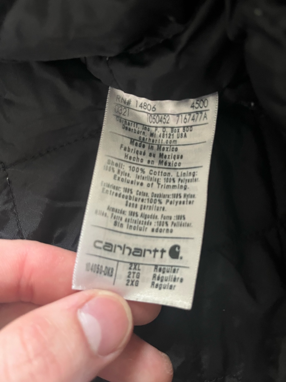 Carhartt Dark Brown Hooded Work Jacket 2XL - Picture 3 of 3